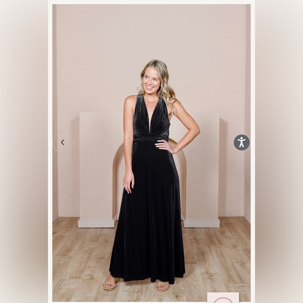 Revelry Black Velvet Dress, size 4, worn once